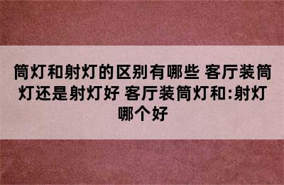 筒灯和射灯的区别有哪些 客厅装筒灯还是射灯好 客厅装筒灯和:射灯哪个好